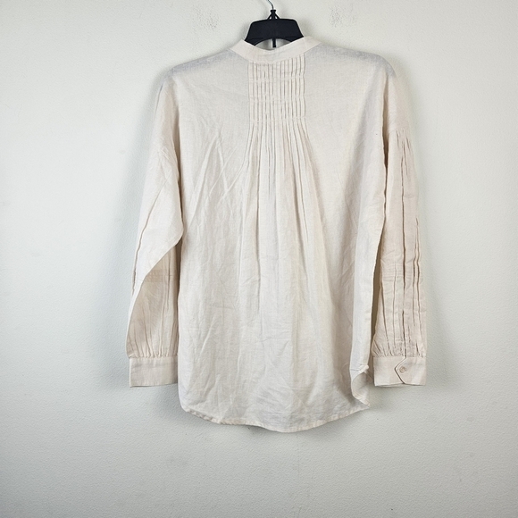 APIECE APART Willow Bib Organic Cotton Linen Blend Top Size Small Cream NWT - Picture 10 of 16